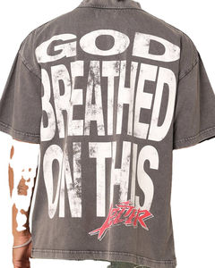 เสื้อยืดผู้ชายลายกราฟิกแนวสตรีทแวร์สีแอซิดวินเทจ - Product Image 2