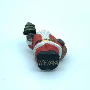 In legno intagliato a mano Babbo Natale figurina regalo di natale Idea di intaglio del legno buon natale - Product Image 2