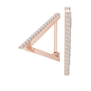Élégantes boucles d'oreilles en or 18 carats avec barre verticale et diamants de laboratoire 0,096 ct, clarté VVS-VS EF, disponibles en or 18 carats/14 carats/10 carats et en argent 925 - Product Image 2