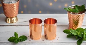 Gobelet en cuivre Mint Julep Cup Accessoires pour boissons en métal Pack de 2 gobelets en cuivre - Product Image 2