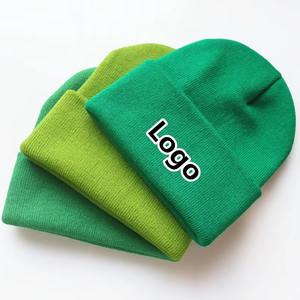 Invierno 25 colores logotipo personalizado estampado bordado sombrero de punto Unisex hombres mujeres deporte Skullcap elástico Skullies Beanie Cap Gorras - Product Image 1