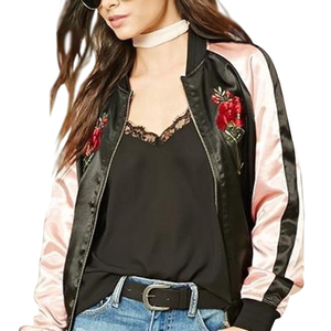Hot Selling <b>Lightweight</b> Stylish Plus Size <b>Women</b> Satin <b>Jacket</b> <b>Women</b> Outwear Full Satin <b>Jacket</b> for Adults - Product Image 4