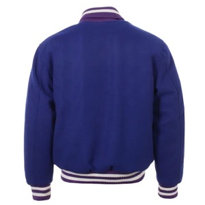 Nouvelle veste universitaire en coton/laine pour hommes, service OEM, personnalisable, vente en gros, séchage rapide, respirante, décontractée, col montant, logo sur le devant - Product Image 2