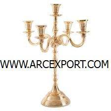 เชิงเทียนชุบทอง5แขนสำหรับงานแต่งงานและงานเลี้ยง - Product Image 4