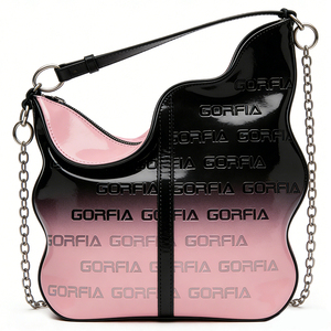High-End 2026 Fashion Luxury Designer New Gradient Pink PU Leather Crossbody <b>Bag</b>, Chain Decoration Portable Design - Product Image 5