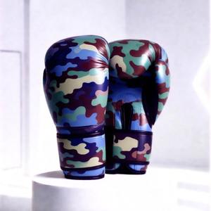 ถุงมือฝึกซ้อมหนังเมทัลลิกสีรุ้งระดับมืออาชีพ พร้อมเชือกผูกแบบแน่นหนา และแผ่นรองโฟมหลายชั้นสำหรับออกกำลังกาย - Product Image 3