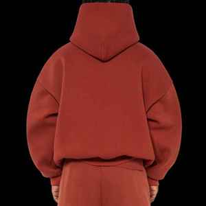 Sweat à capuche personnalisé épais 500 g/m² surdimensionné en polaire respirante de haute qualité, polyester/coton, pour l'hiver – Modèle vierge pour fabricants - Product Image 4