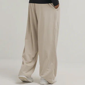 Pantalones Deportivos de Pierna Ancha para Hombre, Estilo Francés, Cintura Media Doble, Corte Recto y Acampanado, 100% Algodón, Ajuste Holgado, Precio Económico - Product Image 2