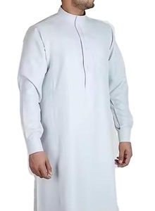 Thobe islamique pour homme, robe arabe à manches longues, vêtements musulmans modestes, longue thobe pour homme - Product Image 2