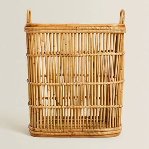 Cesta Redonda de Mimbre Natural Tejida a Mano con Asas, Ecológica, Moderna y Multiusos - Product Image 6