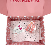 Boîtes d'expédition en carton ondulé personnalisées avec impression rose, pour cosmétiques, chaussures, vêtements, emballages postaux en papier avec logo personnalisé