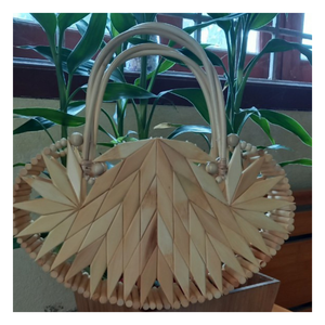 Monedero de bambú hecho a mano de moda, natural y transpirable, diseño minimalista elegante, ideal para uso diario, playa o moda de Resort - Product Image 6