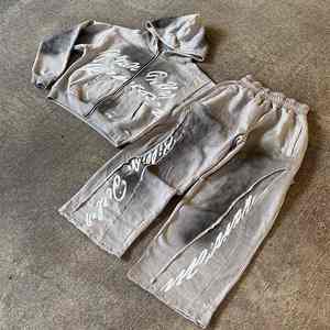 ชุดวอร์มสำหรับผู้ชายชุดวอร์มใส่สบายสีพื้น - Product Image 5