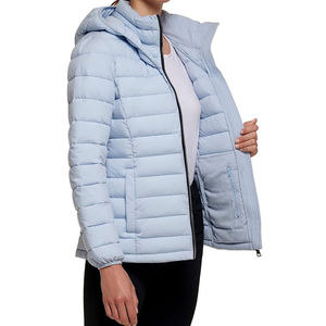 Top Selling Womens Puffer Jacket Waterproof Breathable Hooded 100% <b>Polyester</b> <b>Filling</b> for Cold Weather Casual Use Winter Wear - Product Image 4