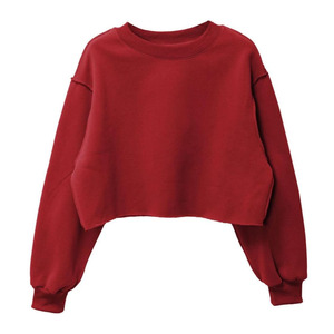 Sudadera con Top corto para mujer, hecha con mezcla de algodón para mayor comodidad y durabilidad, sudaderas con Top corto para mujer, ajuste clásico - Product Image 6