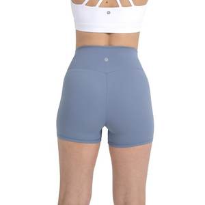 Pantalones cortos de entrenamiento de cintura alta para mujer, pantalones cortos transpirables de doble capa con bolsillos laterales para ocio al aire libre, Fitness, Yoga - Product Image 4