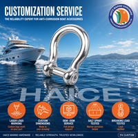 Accastillage marin en acier inoxydable 316, manille forgée pour ancre de proue, goupille hexagonale de 12 mm, type européen, accessoires pour bateaux et yachts