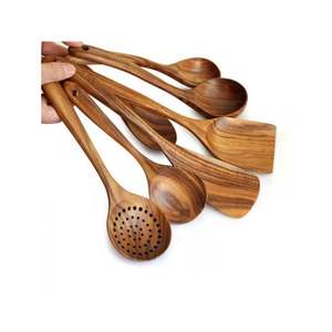 Juego de Utensilios de Cocina de Madera Ecológicos Viet Fargimex de 7 Piezas con Diseño Apto para Lavavajillas - Product Image 1