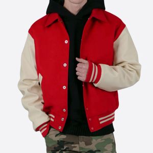Premium Collared Varsity Jacket with Custom Embroidery - Classic Letterman Jacket for Men and Women - Product Image 1