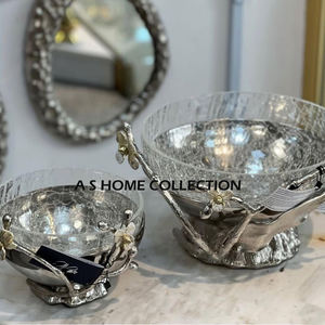 Belle apparence bol à chocolat fini argent servant pour la salade de nourriture bols de forme carrée de haute qualité - Product Image 6