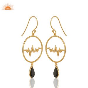 ยอดนิยมล่าสุด 925 เงินสเตอร์ลิงธรรมชาติ Hematite อัญมณีห้อยต่างหูต่างหู Epic ผู้ผลิตเครื่องประดับที่กําหนดเอง - Product Image 2