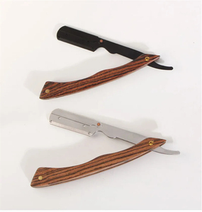 MORGANS INDUSTRIES Stainless Steel Handle Straight Razor Stainless Steel <b>Blade</b> Single <b>Blade</b> <b>Barber</b> Shop Use Face Shaving Male - Product Image 5