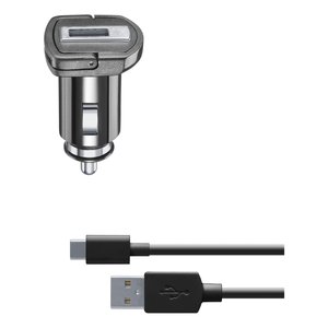 Cargador de Coche USB Tipo-C de 10W CBRKIT10WTYCK Negro, Adaptador para Encendedor de Cigarrillos - Product Image 1