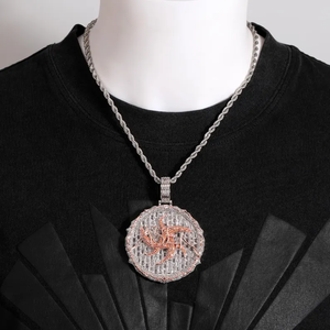 Collier pendentif en diamant Moissanite entièrement glacé de luxe D VVS clouté en argent Sterling Style Hip Hop pendentifs fins breloques - Product Image 6