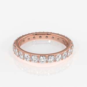 Lab Grown Round Cut Diamond Eternity Band <b>Ring</b> 18K Gold Elegant Diamond <b>Rings</b> - Product Image 5