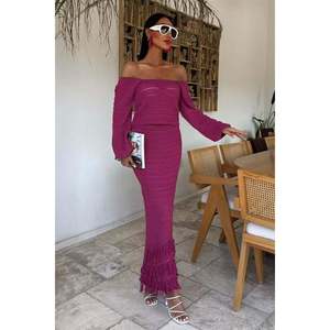 Conjunto de Punto Étnico con Mangas Estilo Sandía para Primavera/Verano-10094 - Product Image 2