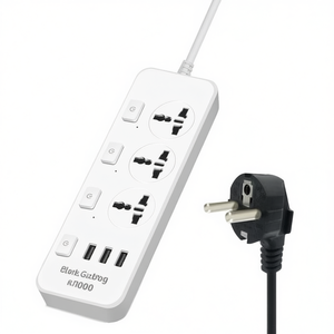 ที่ชาร์จอเนกประสงค์ T14 2M 2500W ปลั๊ก EU สีขาว พร้อมปลั๊ก 3 ช่อง และพอร์ต USB 3 ช่อง - Product Image 2