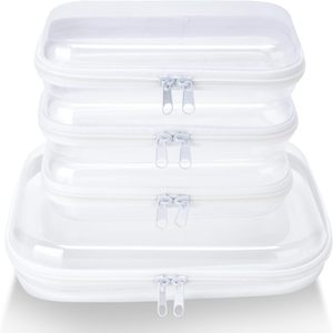 Étui rigide transparent moderne en plastique avec fermeture éclair, étanche, pour crayons, pochette de voyage, organiseur, trousse de maquillage - Product Image 1