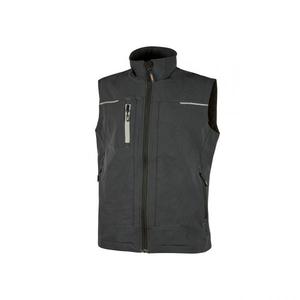 Chaleco de seguridad de tela de color gris asfalto Saturno, ropa de seguridad, de color gris, de tela - Product Image 1