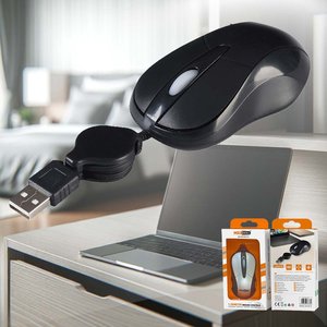 * Presa * Mini Mouse retrattile per PC portatile ideale per i viaggi e in movimento colore assortito rosso grigio nero- - Product Image 1