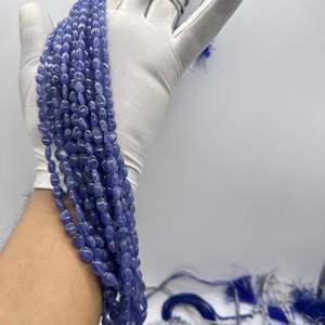 ลูกปัดพลอยแทนซาไนต์สีน้ำเงินทรงรีเรียบ ขนาด 5x7 ถึง 10x15 มม. แท้ 100% คุณภาพสูงสำหรับทำเครื่องประดับ - Product Image 2