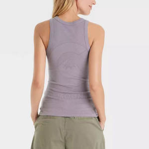 Transpirable Active Wear Mujeres Chaleco acanalado Gimnasio Fitness Wear Mujeres elegantes Chalecos acanalados en el mejor precio - Product Image 3