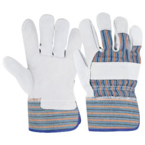 Guantes de trabajo de cuero dividido de piel de vaca de alta resistencia Protección de manos de seguridad industrial Característica de protección personal resistente al calor - Product Image 5