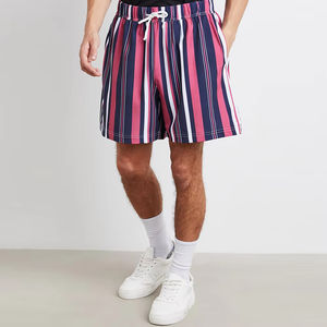 กางเกงขาสั้นลายทางสำหรับผู้ชายกางเกงขาสั้นลายทางพิมพ์ซับลิเมชันโลโก้แบบกำหนดเอง - Product Image 2