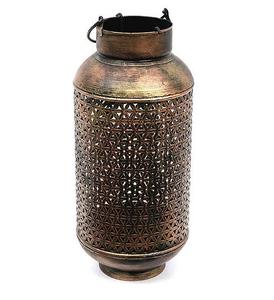 Lanterne en métal de haute qualité en laiton AK dans un pot de bougie de conception marocaine moderne fini antique à bas prix pour la décoration intérieure d'hôtel - Product Image 1