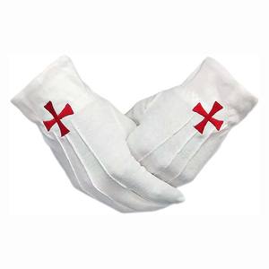 Fabricant de gros Gants maçonniques Nouveau Style 100% Coton Gants maçonniques blancs - Product Image 5
