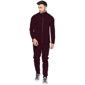 Vente en gros de survêtements pour hommes avec fermeture éclair 2 pièces à capuche ensemble jogging costume de survêtement avec logo personnalisé veste survêtements pour hommes - Product Image 4