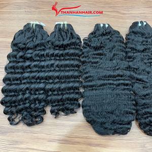 Paquets de trame bouclés profonds à vapeur personnalisés 100% extensions de cheveux humains vietnamiens - Product Image 5