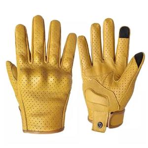 ถุงมือแข่งรถมอเตอร์ไซด์สำหรับผู้ชายถุงมือหนังแข็ง - Product Image 1