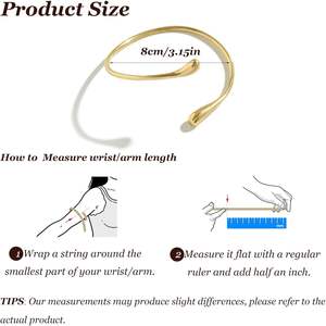 Bracciale a Polsino in Oro Regolabile Stile Boho per Donna, Gioiello alla Moda, Accessorio per Halloween - Product Image 6