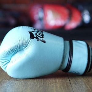 Guantes de Boxeo Fairtex Azules con Logotipo Personalizado al por Mayor, de Alta Calidad, Cuero Genuino, Impermeables y Transpirables para Entrenamiento - Product Image 5