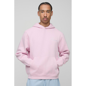 Personalizado Unisex de gran tamaño 100% sudaderas con capucha de algodón en blanco liso para hombre 500gsm de talla grande sudaderas con bordado impreso - Product Image 4