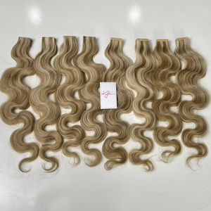 Extensiones de Cabello Humano con Ondas Ombré, Cinta Adhesiva, 100% Cabello Virgen Vietnamita Sin Procesar, Precio de Mayoreo - Product Image 1