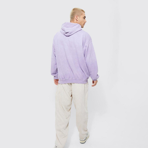 Sweat-shirt à capuche personnalisable pour homme, taille XS, en coton 100% French Terry, effet délavé, style streetwear, brodé, pour l'hiver - Product Image 3