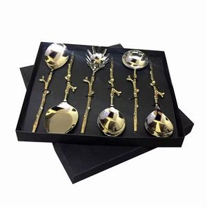 Ensemble de couverts en acier inoxydable à poignée conçue par tige Matériau en acier inoxydable miroir Durable pour les repas quotidiens Occasions spéciales - Product Image 5