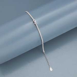 92.5 <b>Silver</b> <b>Bracelet</b> 191305 Rhodium & Gold Plated Diamond & Zircon Key Number Pattern Religious Ethnic <b>Charm</b> <b>Bracelets</b> for Gifts - Product Image 2
